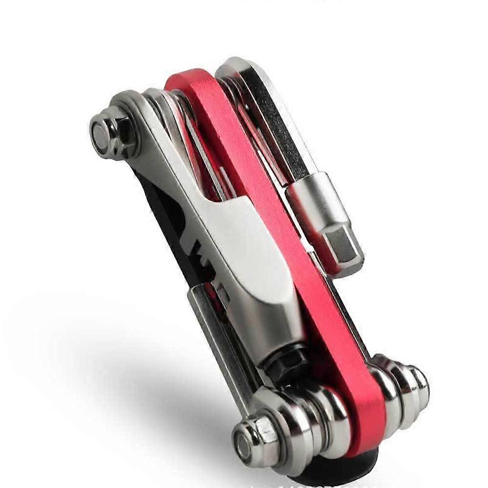 RedMulti-Tool Pocket Multi-Tool X in 1 multitools Multi-Tool Portable Multi-Tool Stainless Steel Bicycle Tool Kit