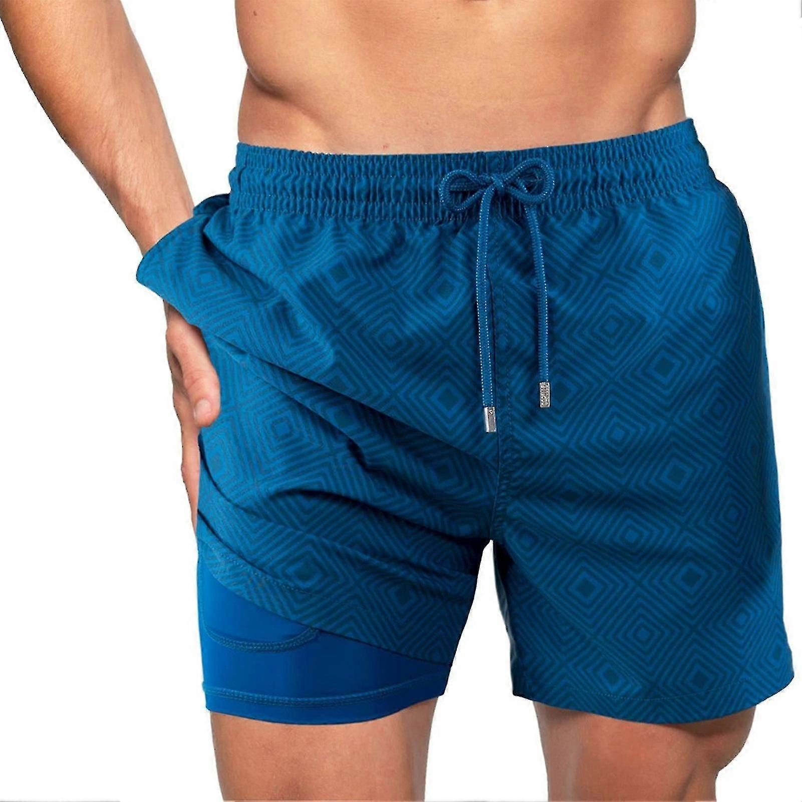 Pantalones de playa de doble capa Los hidroalas suministran cordón elástico cintura alta elástica elástica