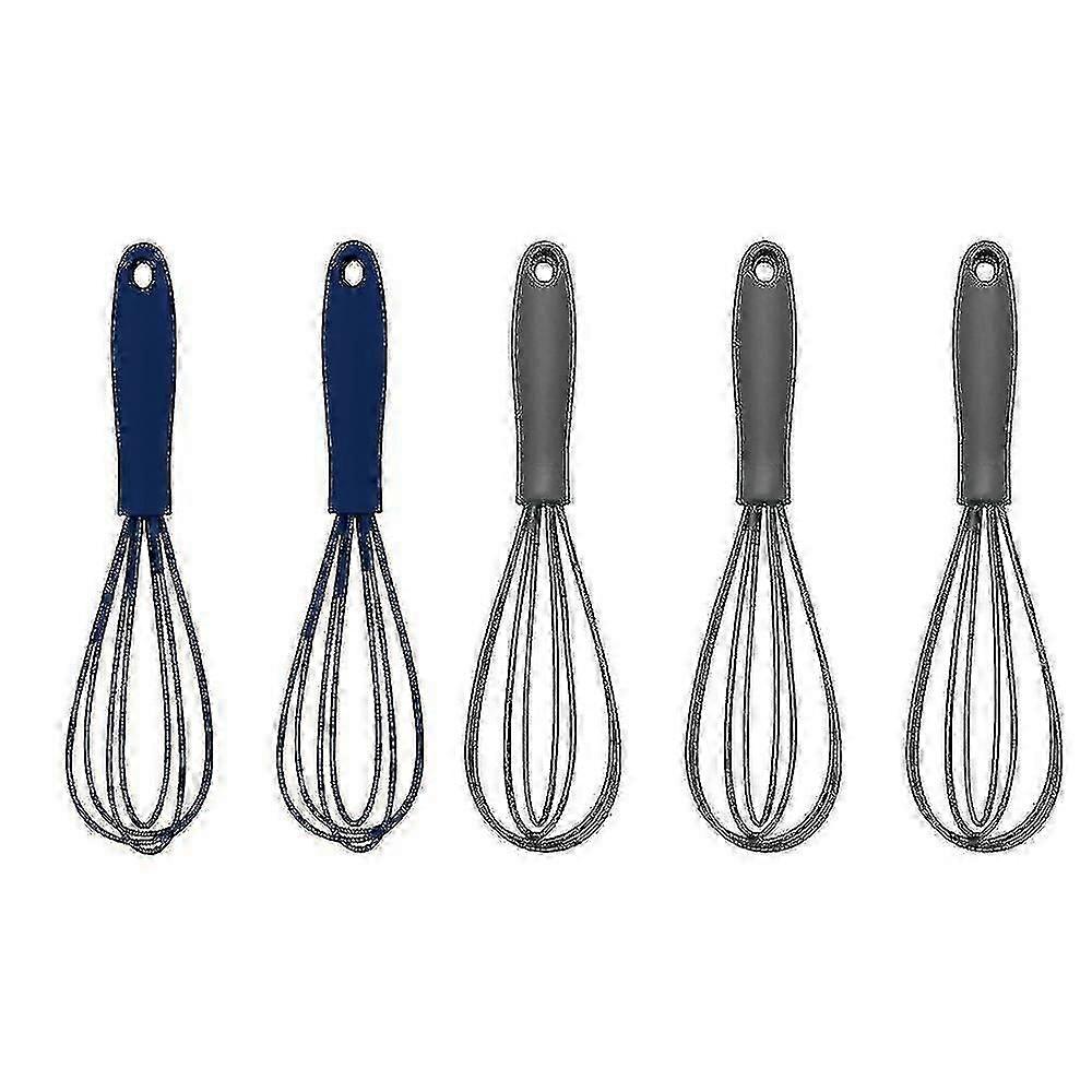 5 Pcs Kitchen Small Whisks Set,egg Beater For Cooking Blending