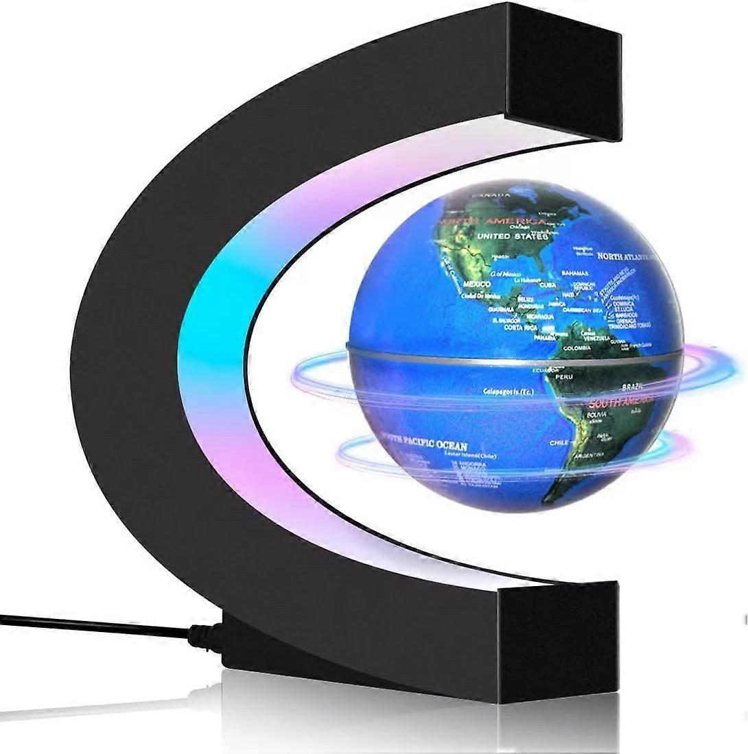 Magnetic floating globe with LED lights, innovative levitating design, mesmerizing decor