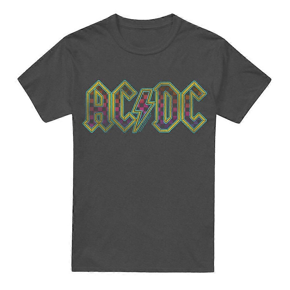 AC / DC Unisex tričko s šachovnicovým logom pre dospelých s gradientom