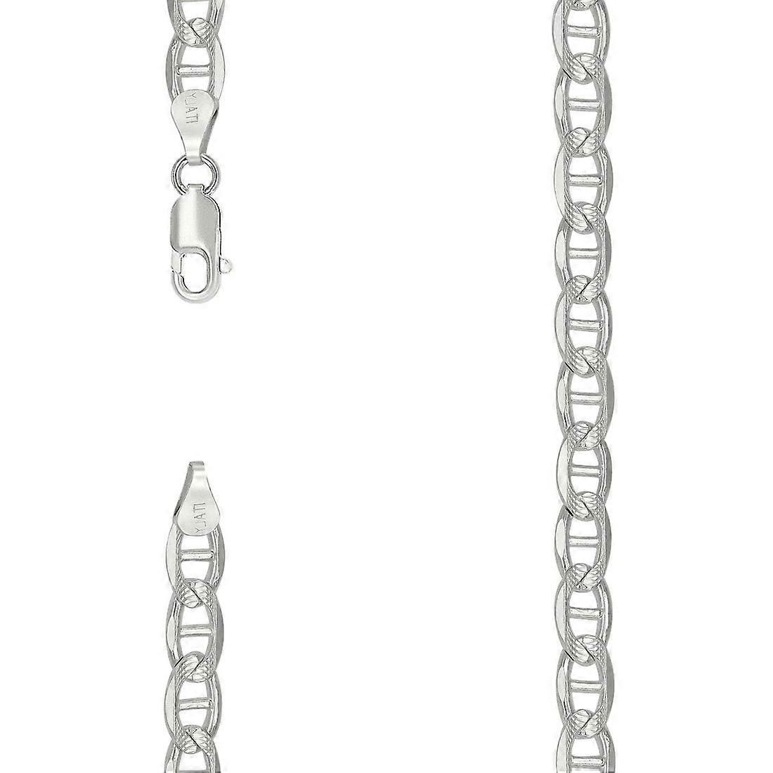 925スターリングシルバーソリッドクラシックマリナーチェーン-シルバー6mmアンクレット9インチ-女性と男性用アンクレット
