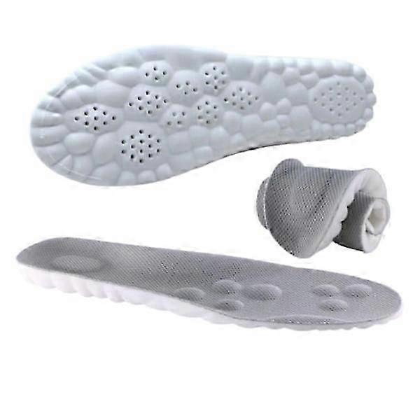 4d Ultra-soft And Breathable Insoles 1 Pair Gray