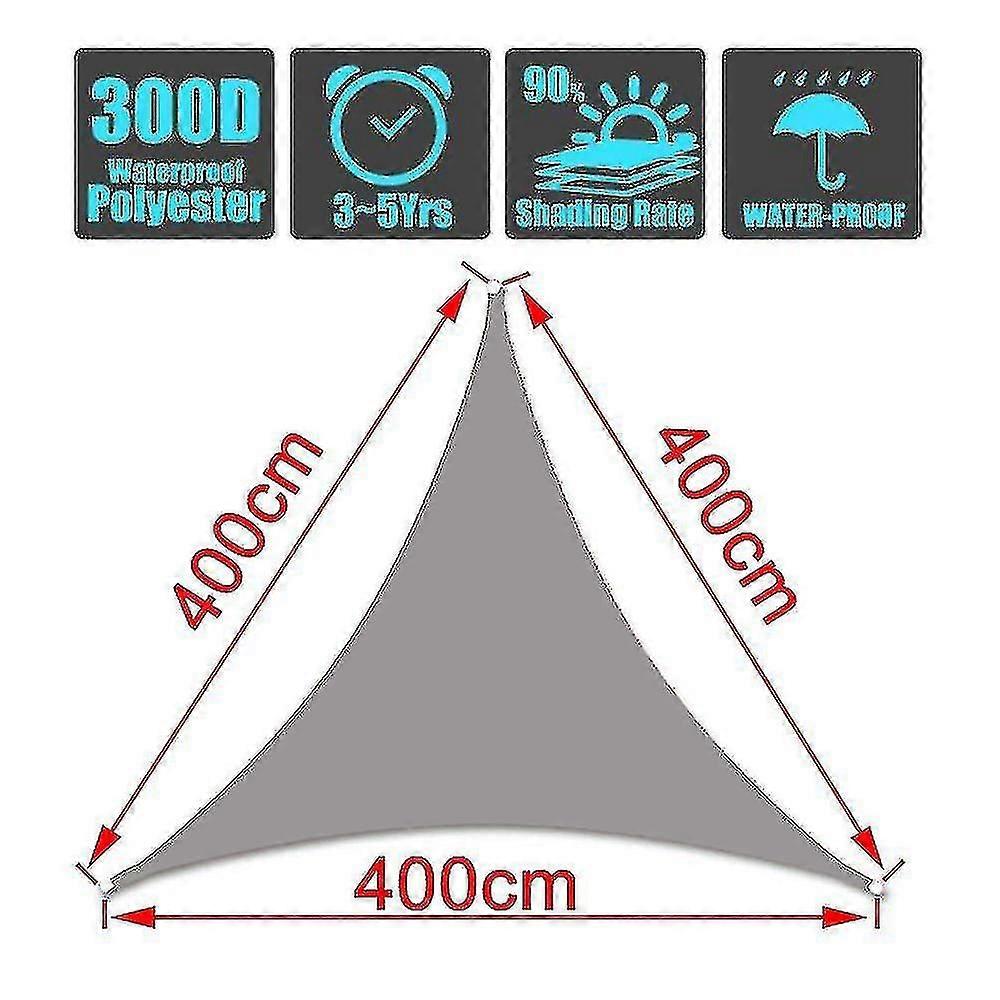10 أحجام مثلث للماء الشمس الظل الشراع في الهواء الطلق حديقة الفناء حزب واقية من الشمس Awingtriangle المظلة 95٪ الأشعة فوق البنفسجية كتلة مع حبل مجاني