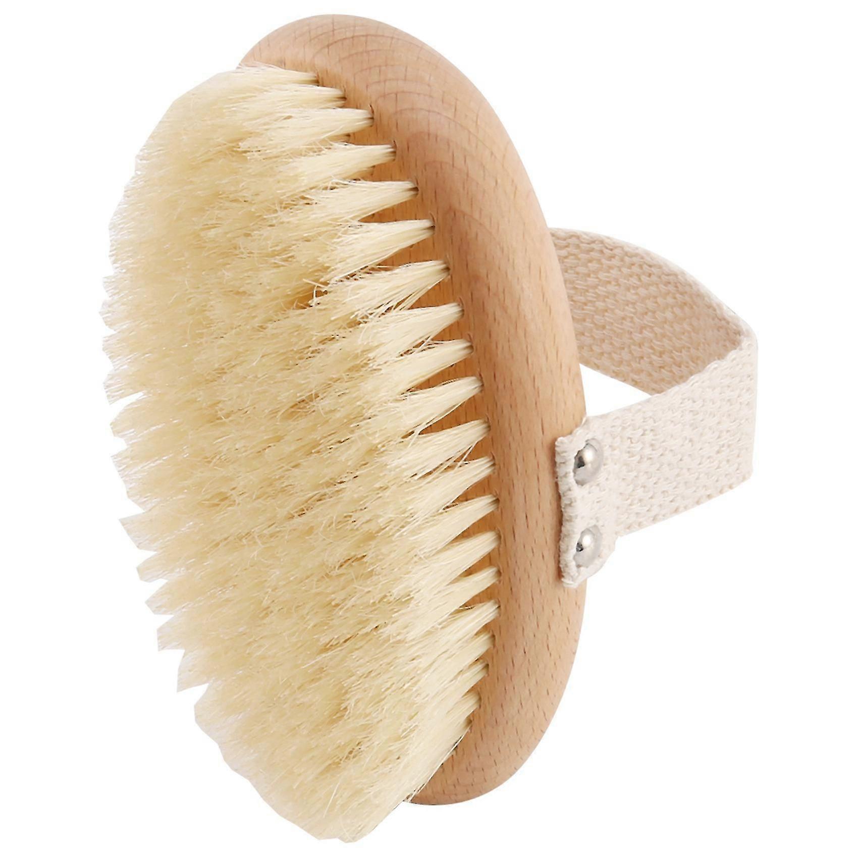Exfoliating Brush with Natural Boar Bristles,Dry Brushing Body Brush, Shower Brush for Remove , Slows Aging