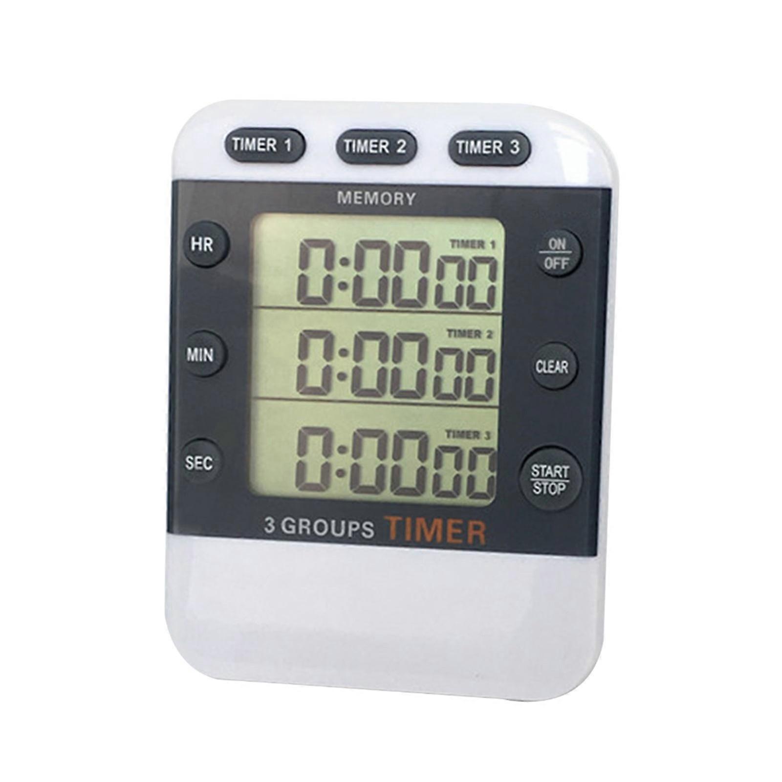 3 Channel Pocket Timer Simultaneous Timing Count Up/Down Timer Large Display Digital Kitchen Cooking Timer Cooking Timer