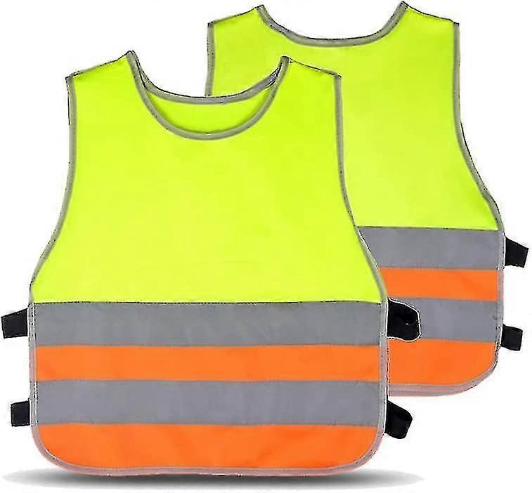 High Visibility Reflective Child Safety Vests with Toddler Workwear Jacket and 2 Elastic Straps in Multicolor