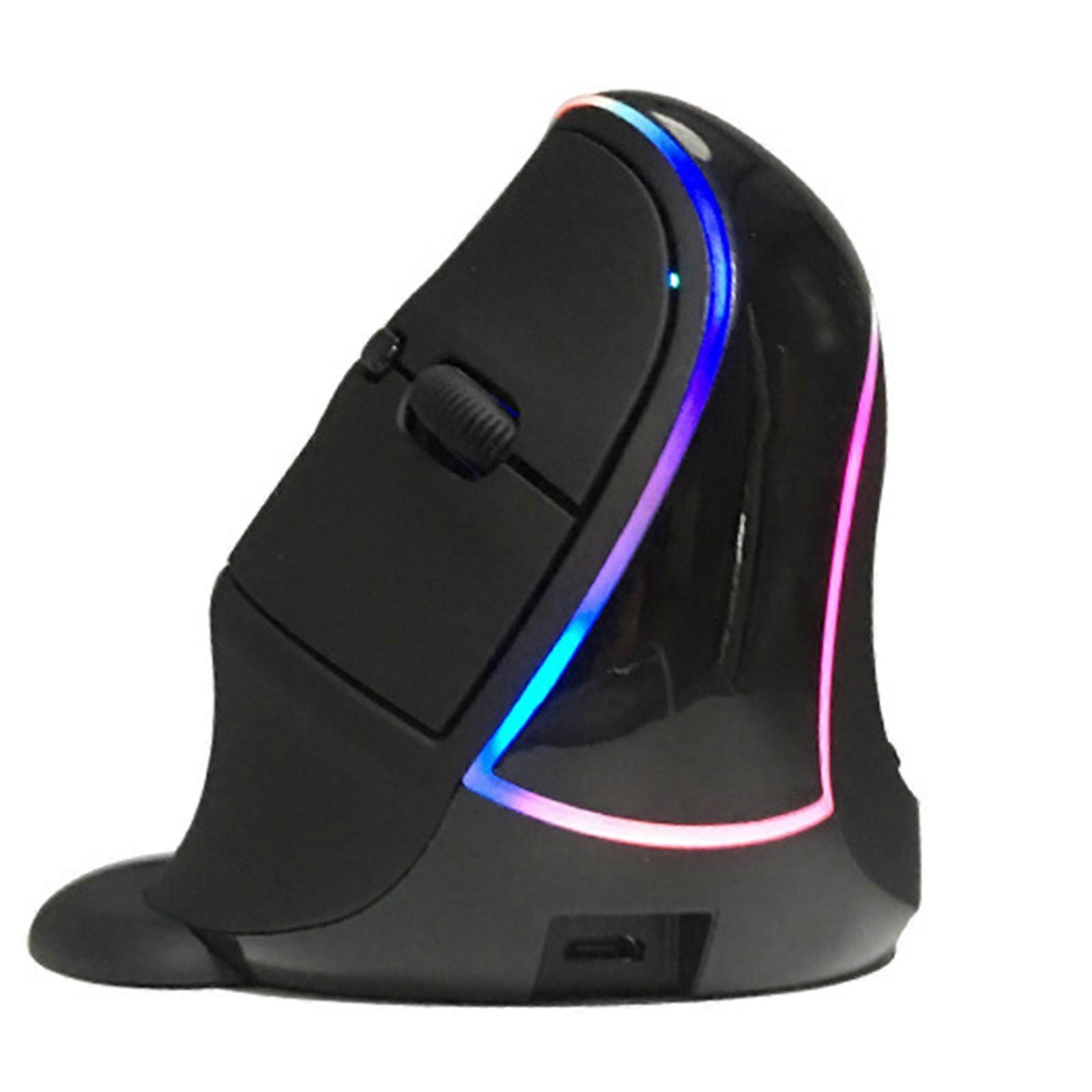 Portable Vertical Wireless RGB Mouse Ergonomic Optical Computer Mouse Usb Illuminated Mice 2400DPI Gift for Boy Girl