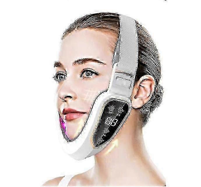 ansiktsløftning enhet ledet fotonterapi ansikts slanking vibrasjon massasjeapparat dobbel hake V-formet kinnløft ansikt