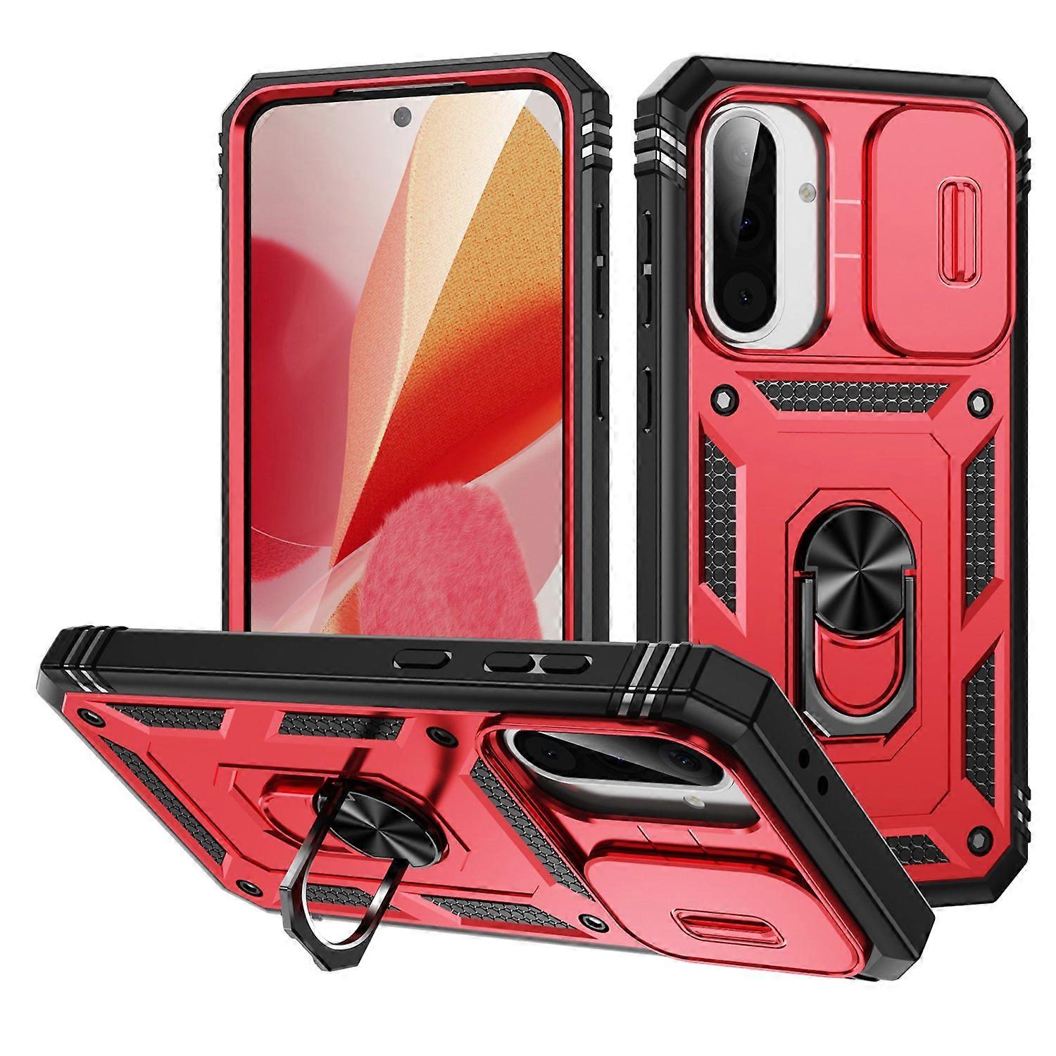 For Samsung Galaxy A56 5G Case TPU+PC Slide Camshield Kickstand Phone Cover