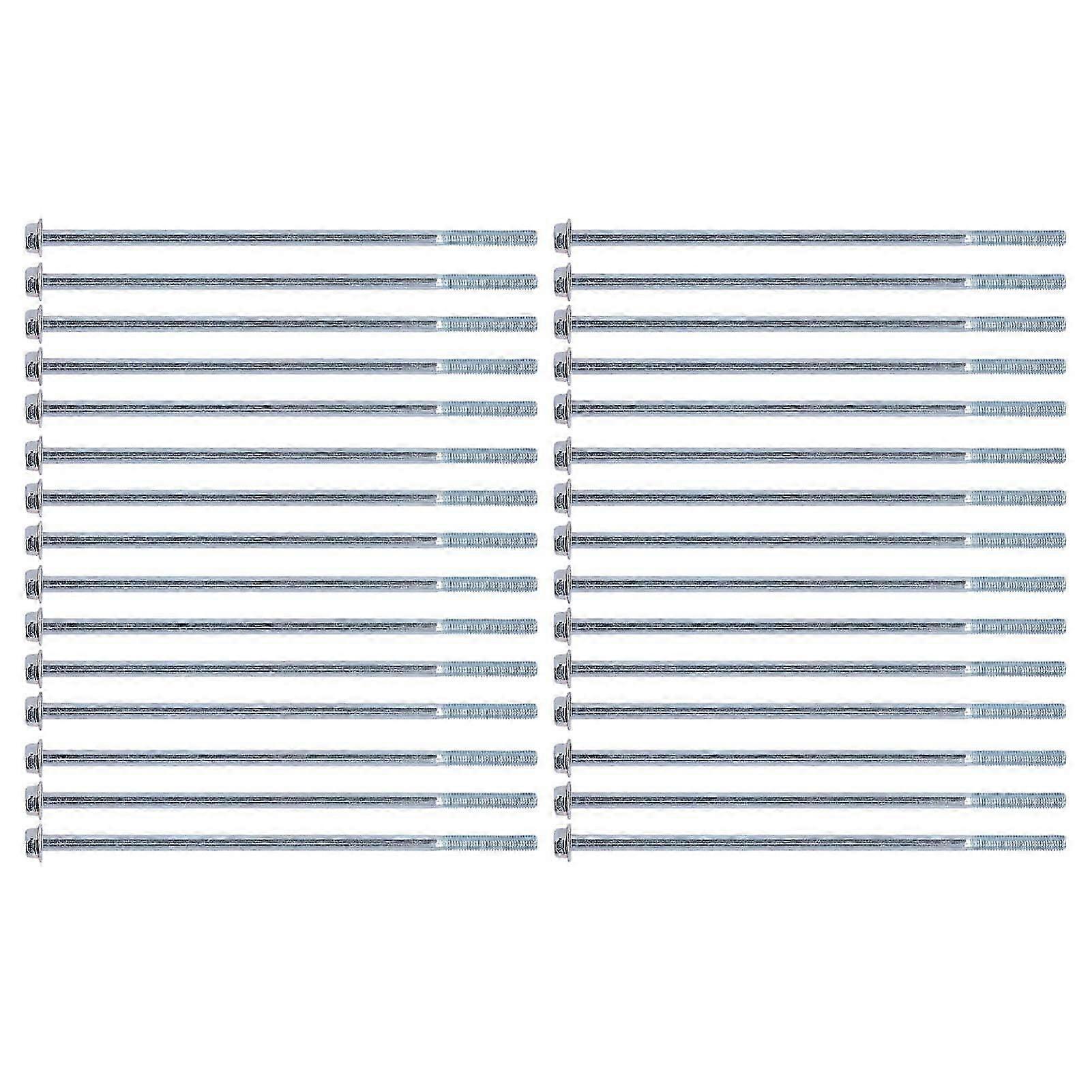 Aodai Lot de 30 boulons demi-filetés en acier au carbone tête hexagonale concave bride de support de