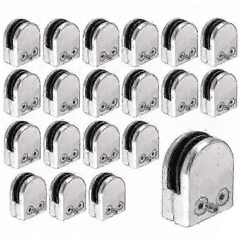 20 stk rustfrit stål glasholder glasklemme