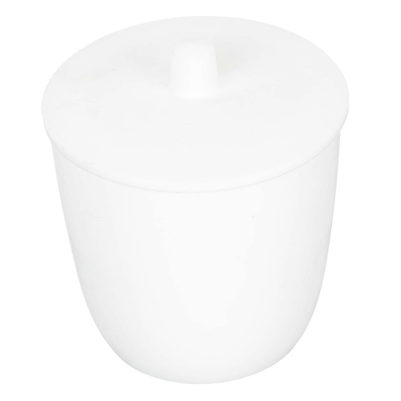 PTFE Pot with Lid Porcelain Melting Bowl Set for Gold Soldering Laboratory Experiments, 1000ml White Crucible Kit