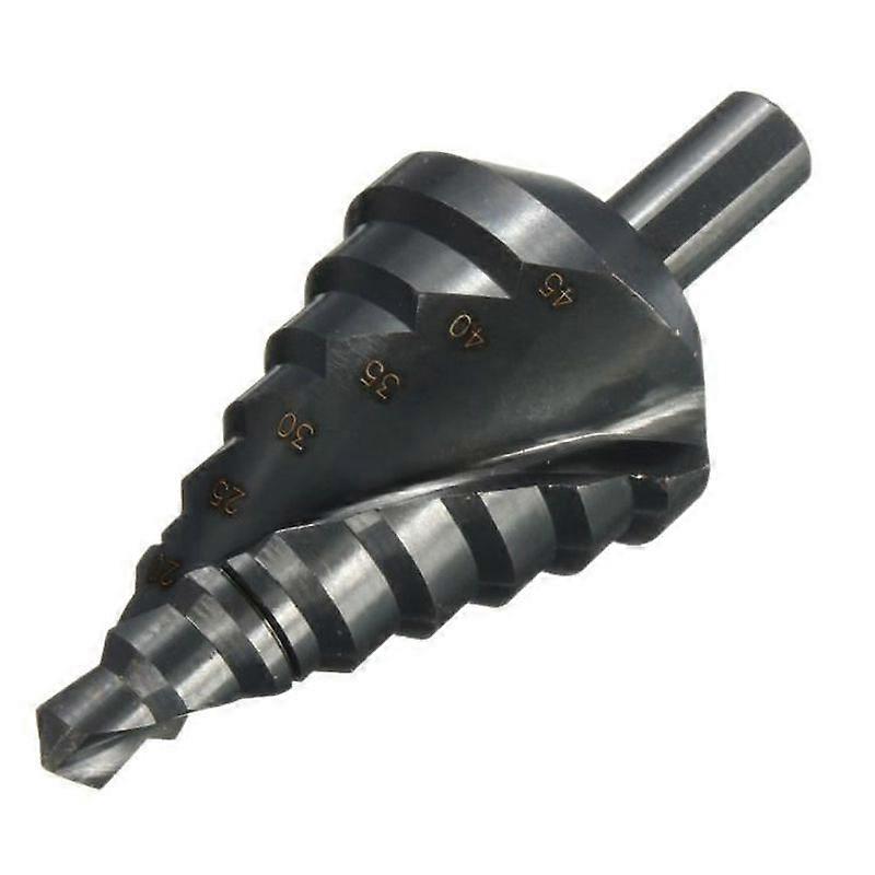 TEMPSA Conical Step Drill Bit - HSS Spiral Grooved Step Drill Bit 10-45mm