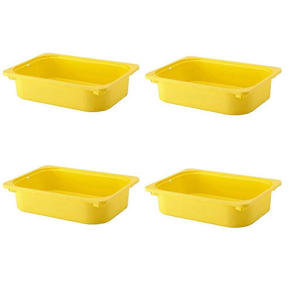 Trofast Storage Box (Set of 4, 16.5' x 11.8' x 4', Yellow)