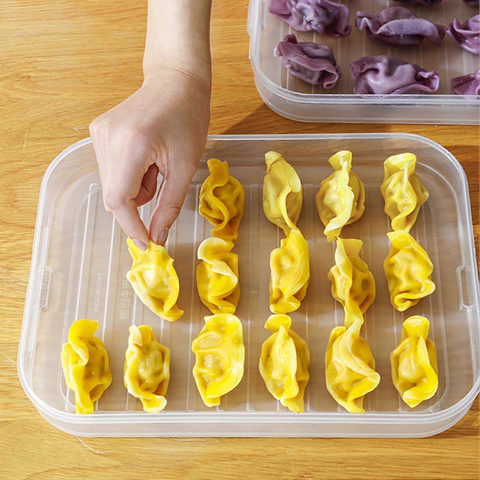 Dumpling Storage Box Plastic Large Capacity Airtight Food Container Kitchen Supplies 