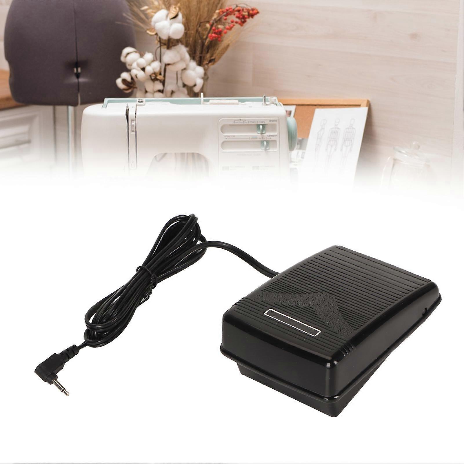 Sewing Machine Pedal with Power Cord DC15V Variable Speed Foot Control with Skid Resistance Bottom for 80HP 60HR JD2012 