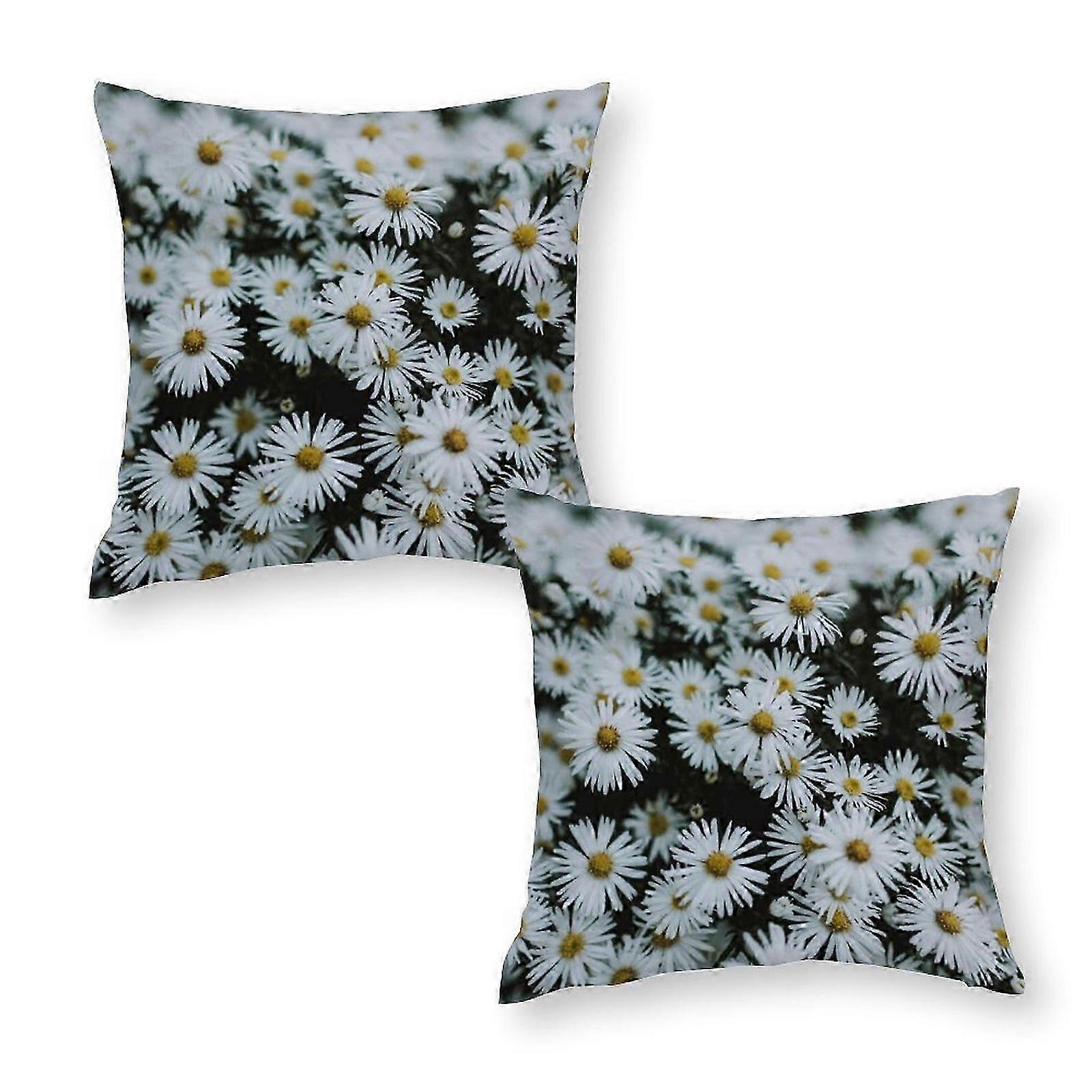 2025 white daisy Throw Pillow Covers