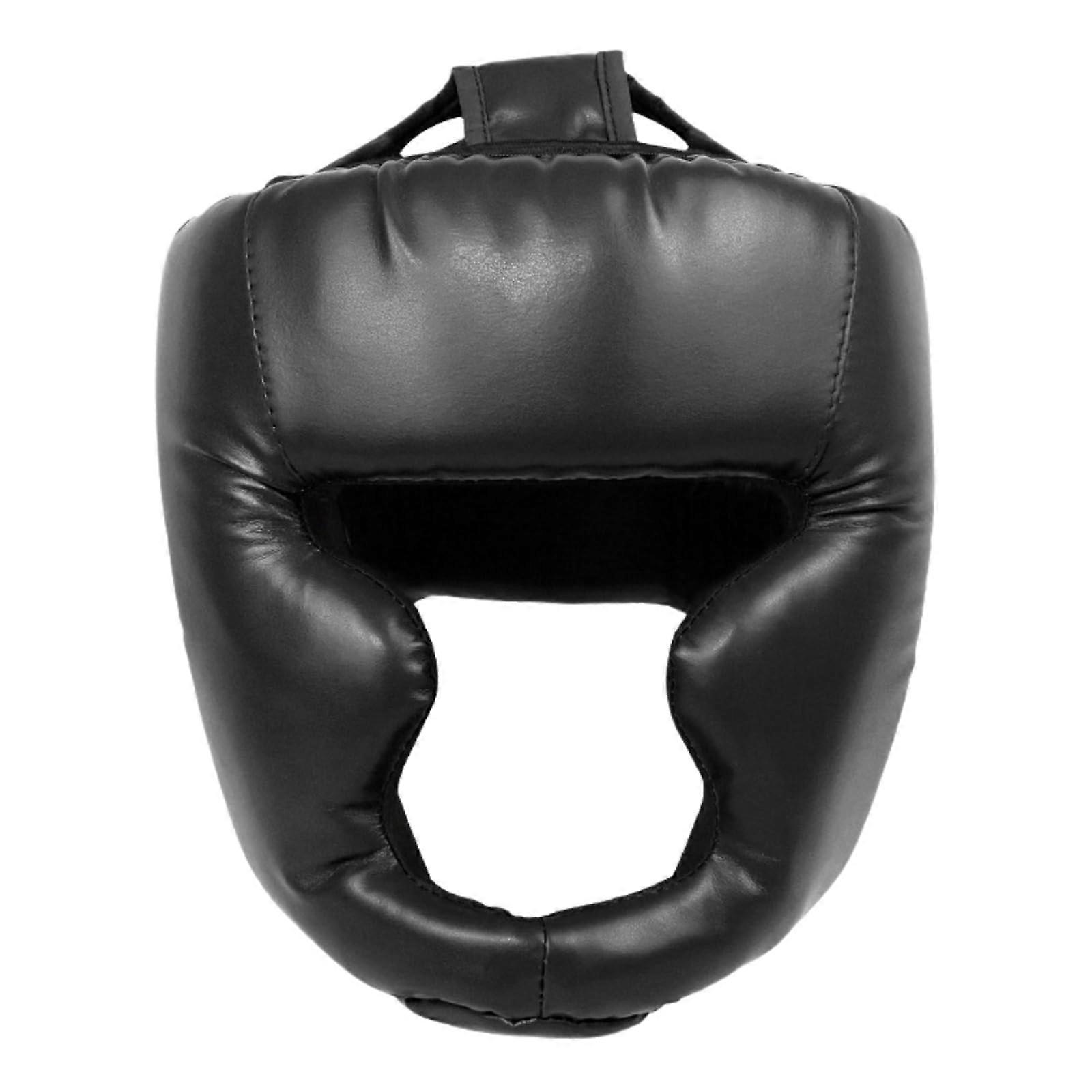 Adjustable, Impactresistant head guard for kickboxing, Cheek and ear protection, black S