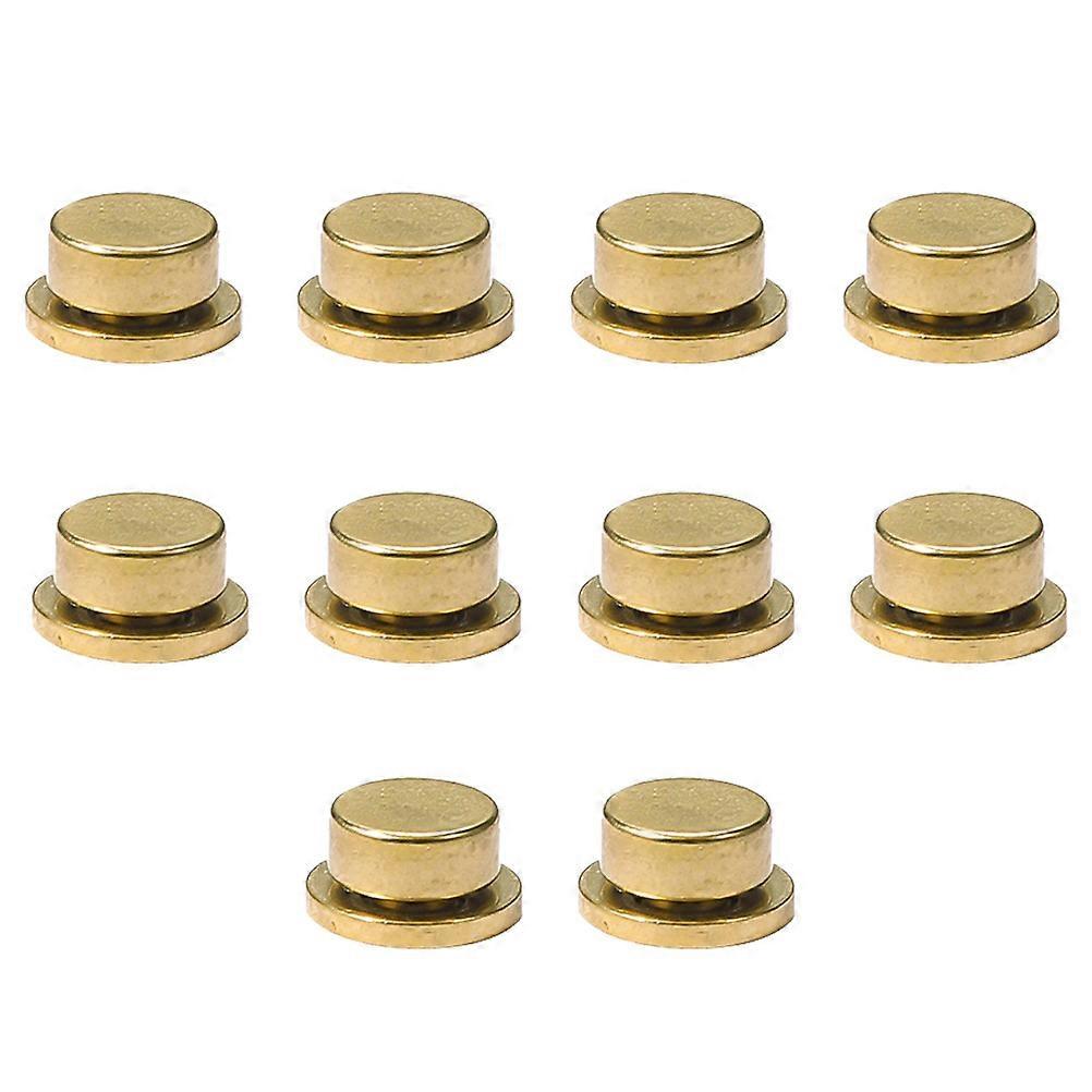 Nail Tool Accessories Copper Nail Bearing Accessory For Diy Projects Round Shape Golden 0.5x0.25cm 10Pcs