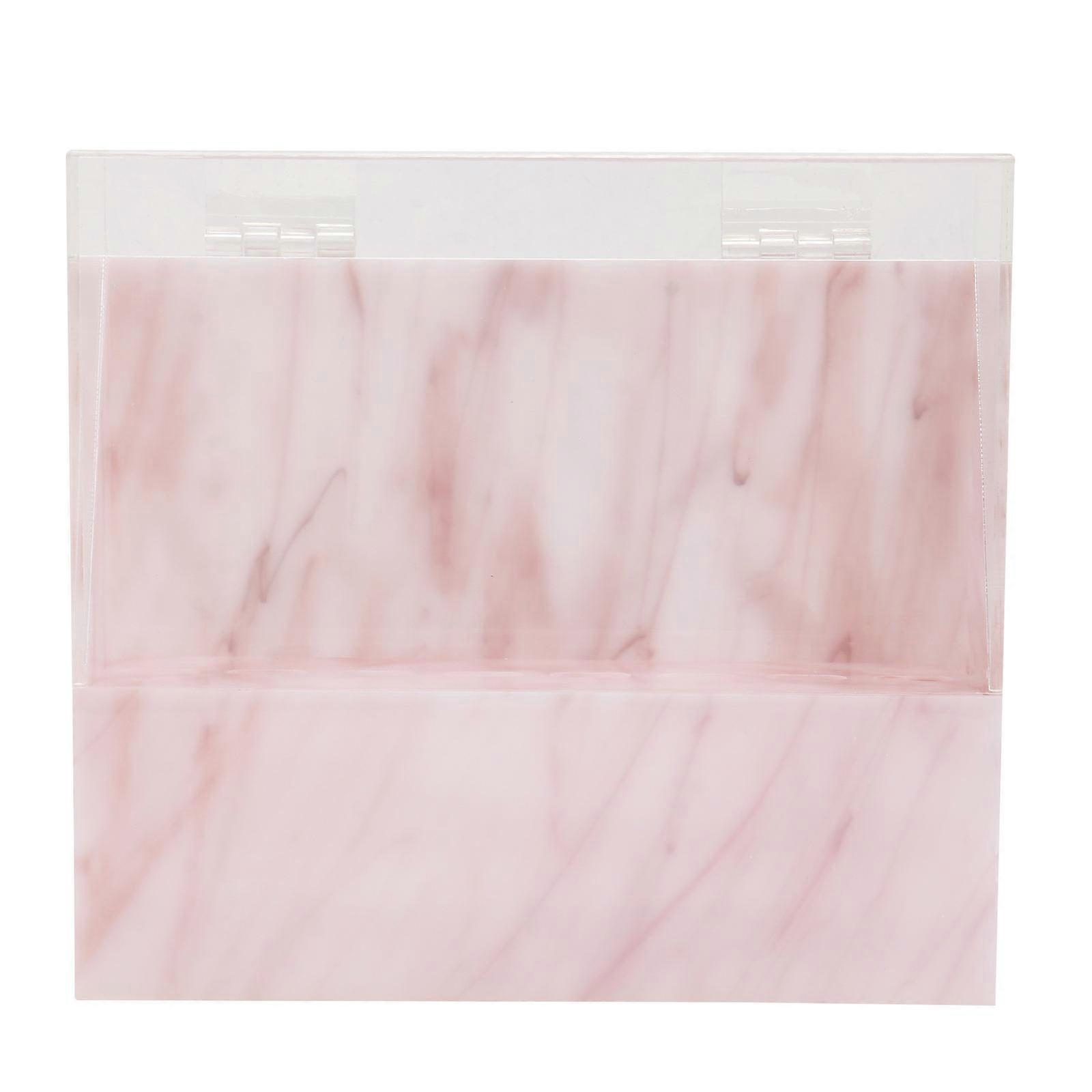 Eyelash Organizer Lash Tweezers Holder Round Acrylic Pink 17.5x16.2cm Display 1Set
