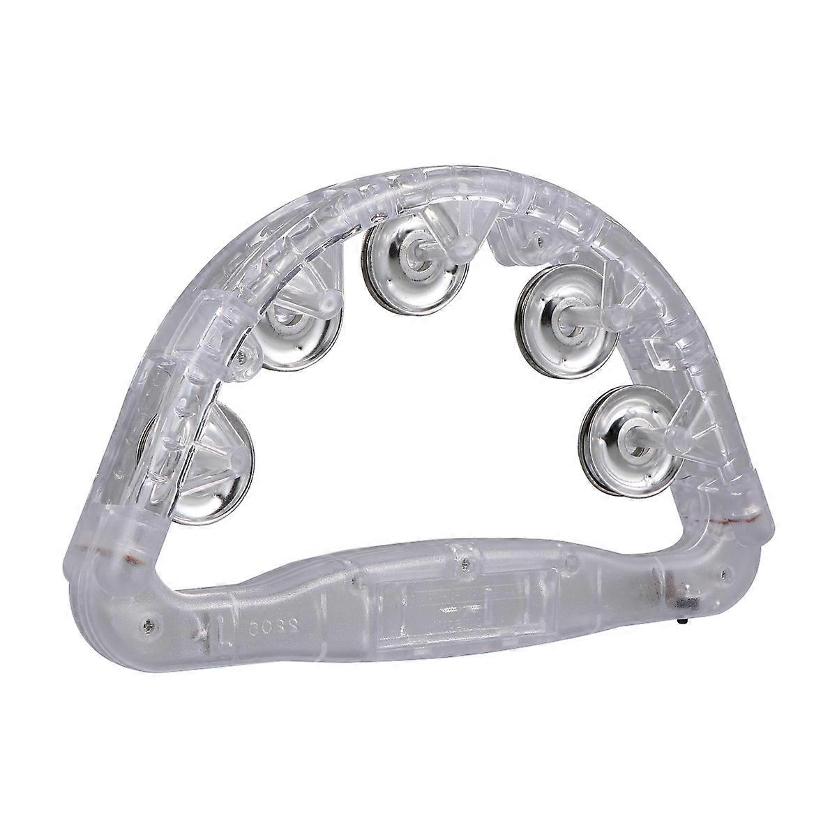 Light Up Tambourine Handbell Neon Party Accessories for Dancing, Cheering, Bars, KTV & Disco Events Making Instrument for Adults