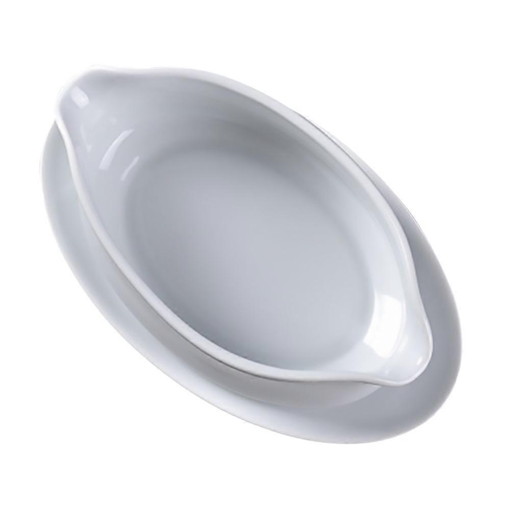 Ceramic Gravy Boat Sauce Dish With Handle For Restaurant 600ML Serving Milk 1Pack