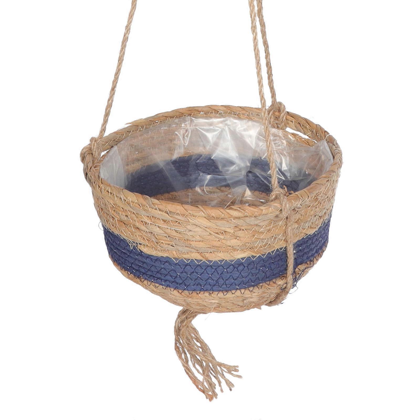 Hanging Rustic Planter Garden Hanging Planter Outdoor Planter Blue 70x25cm Space Saving 1 Set