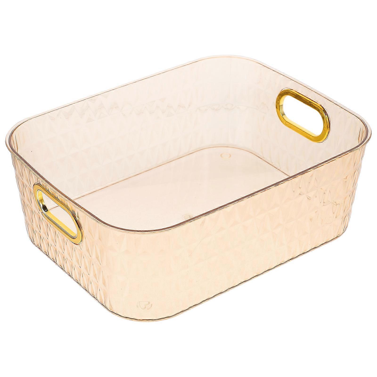 Multifunctional Transparent Bathroom Organizer Tray for Countertop – Spacious Cosmetic Storage Box with Stylish Design and Clear Visibility for Home