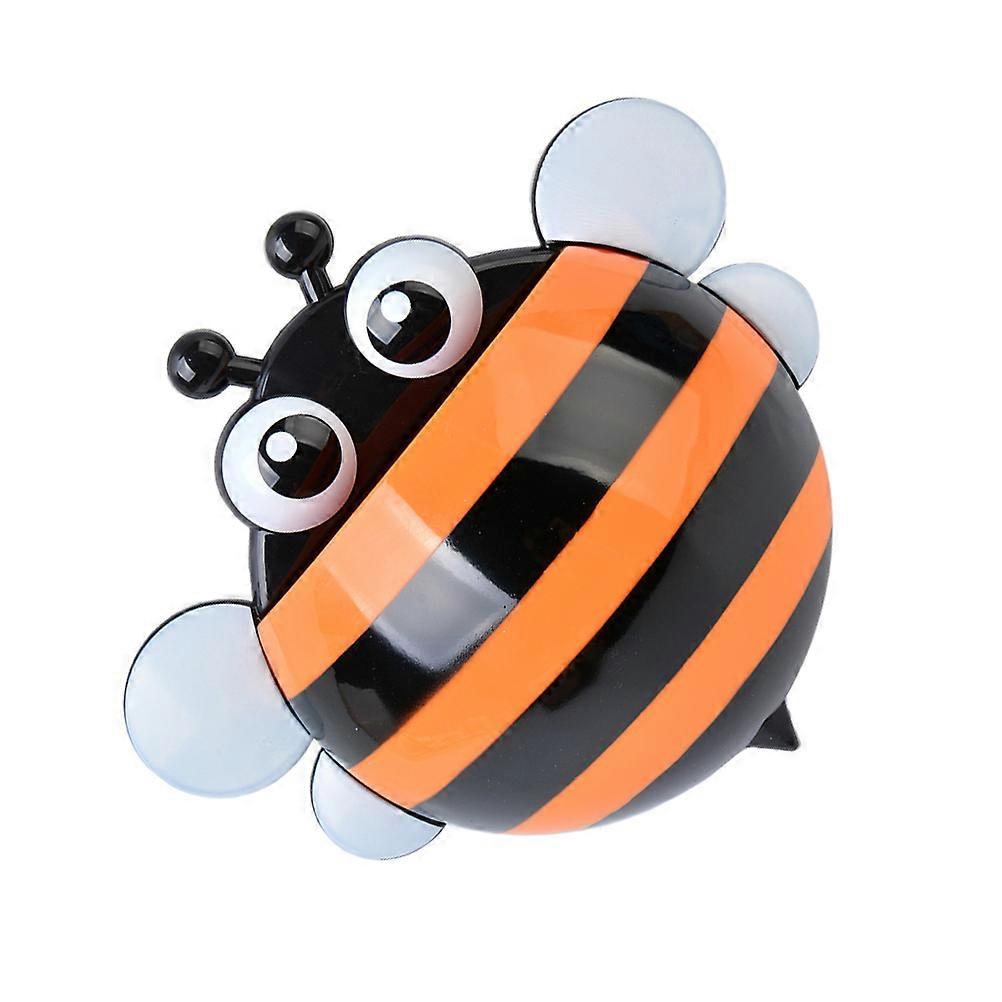 Toothbrush Organizer Bee Shape Plastic Storage Rack Bathroom Use Orange 17*15.5cm Space-saving 1Pack
