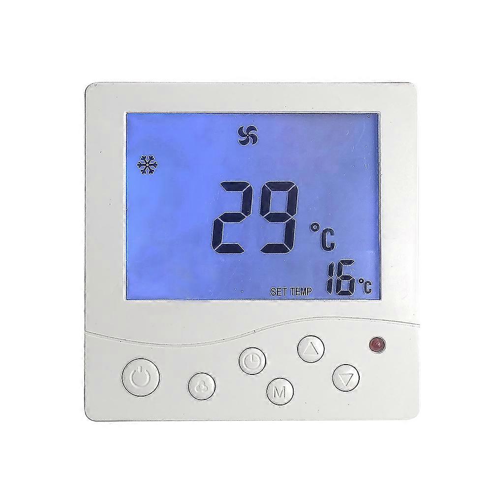 Digital Thermostat Programable For Temperature Regulation White Color 8.6 X 8.6 X 3.4 Cm Floor Heating Compatible 1Pcs