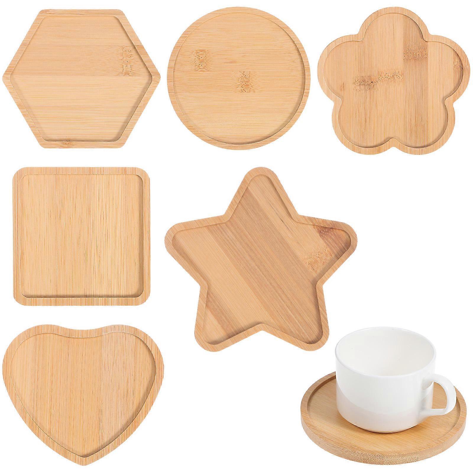 Blank Coasters For Crafts Mosaic Tray Unfinished Bases Craft Making 6Pcs