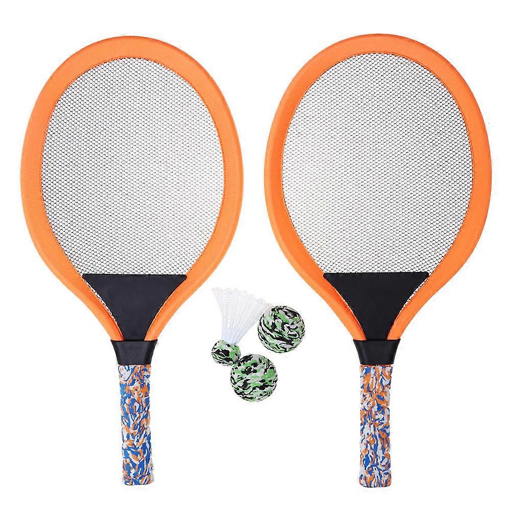 Childrens Plastic Tennis Racket Beach Games Oval Shape Parent-Child Game 2 Sets