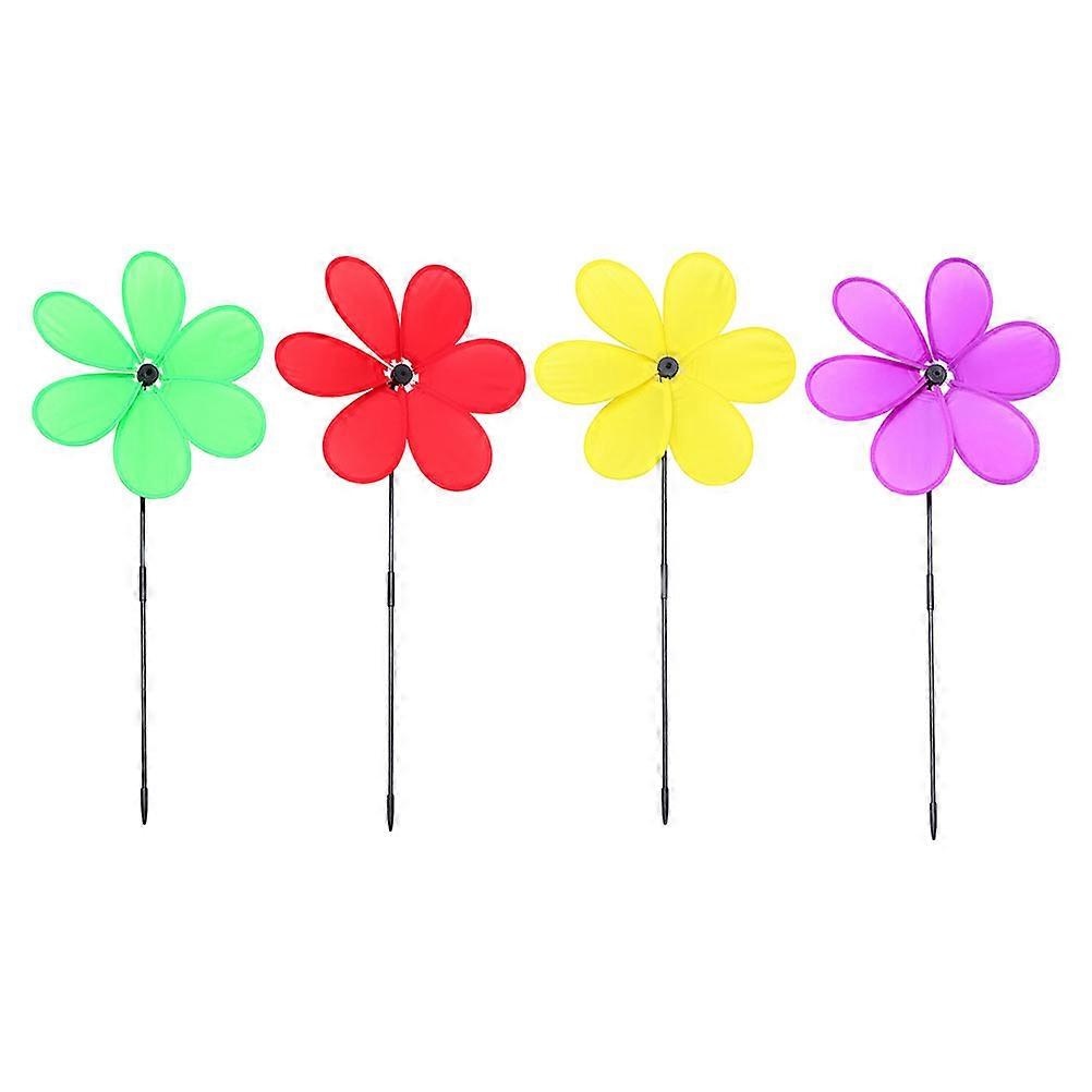 Outdoor Garden Windmill Assorted Color 59X31CM Cloth Material Event Brightening 4Pcs