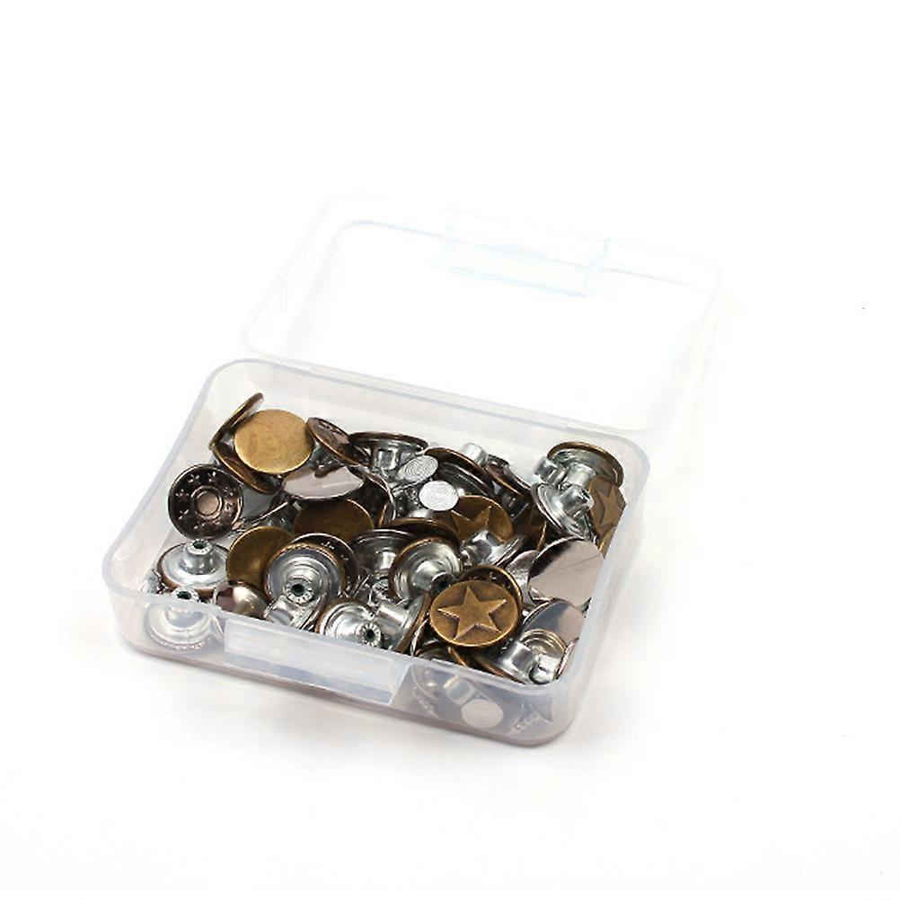 Metal Jeans Button Replacement Pants Button Easy to Install Shirts 40Pcs