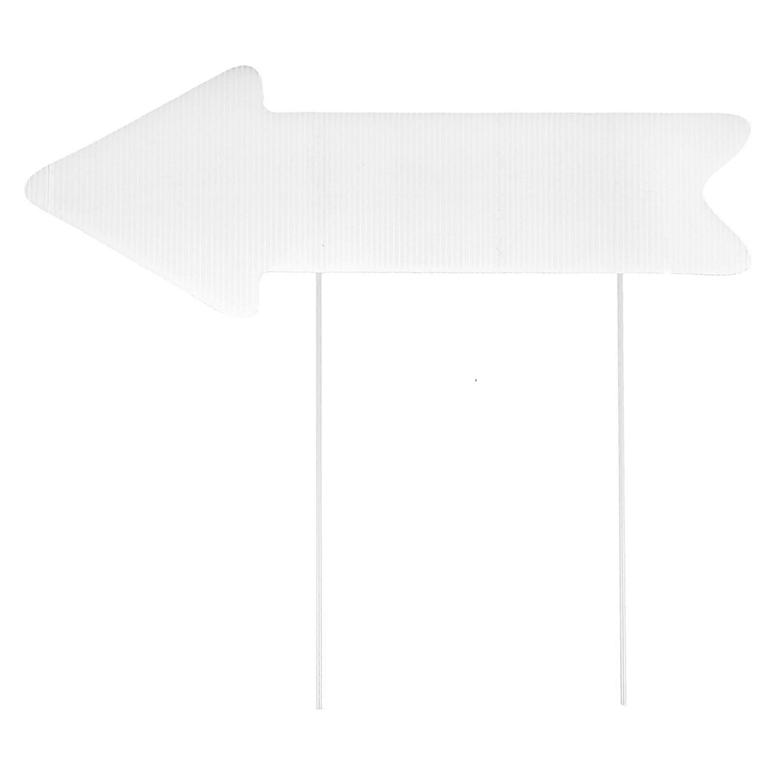 Writable Blank Yard Sign DIY Lawn Sign with Stake for Business 44x40cm 1Set