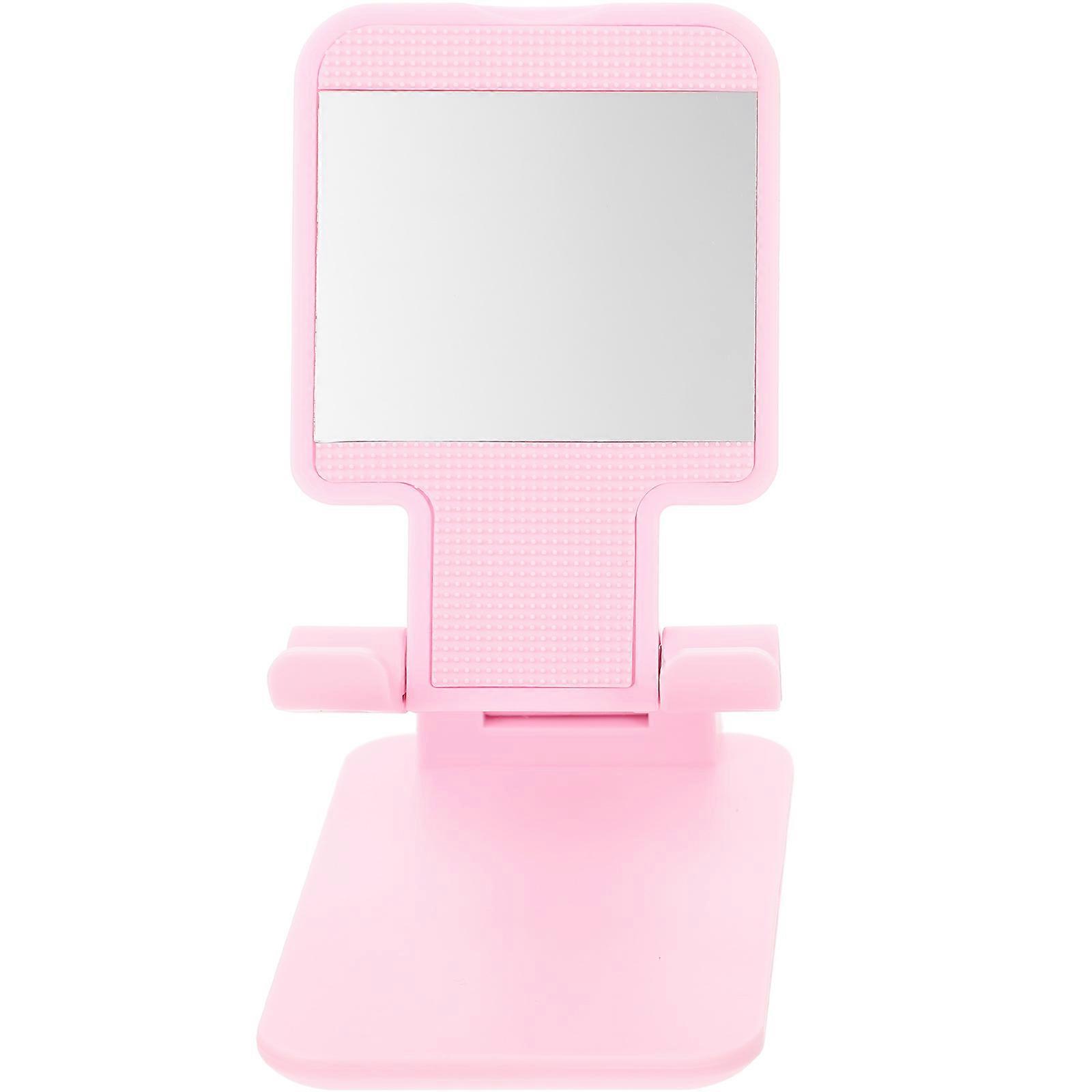 Foldable Phone Stand Square Shape Pink Color for Desk Tablet Holder Stand 16X11CM 1Pack
