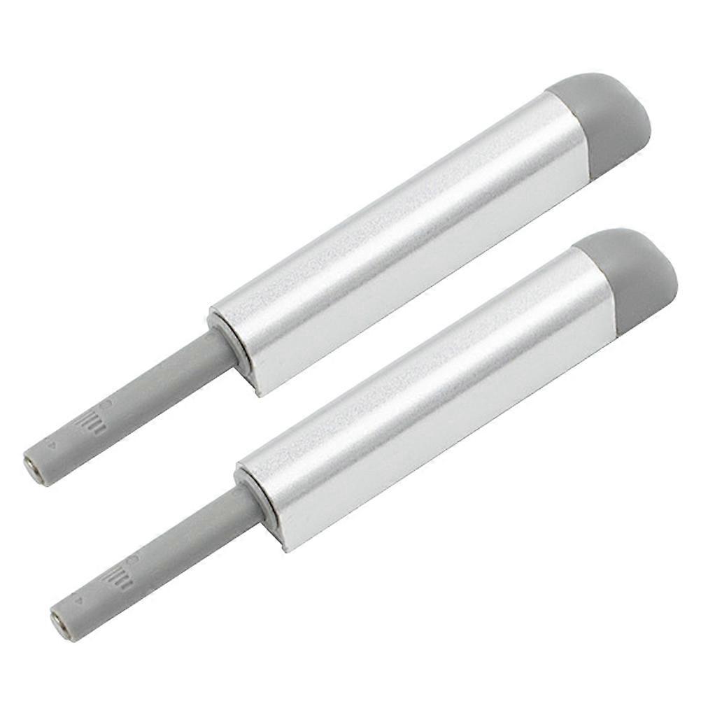 Cabinet Door Rebound Device Magnetic Push Latch For Furniture Upgrade Light Grey 12.3X1.4CM ABS Plastic 2 Sets