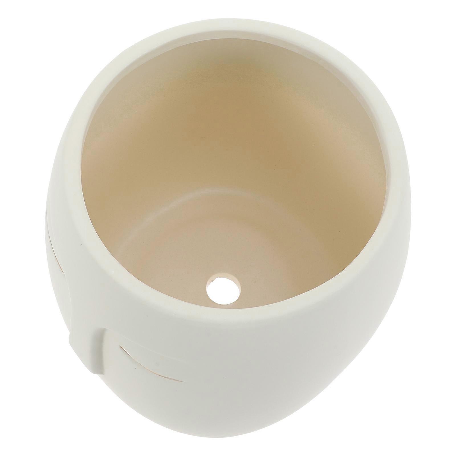 Ceramic Flower Pot Decor Abstract Face Shape Decorative Container for Desk 1Pack