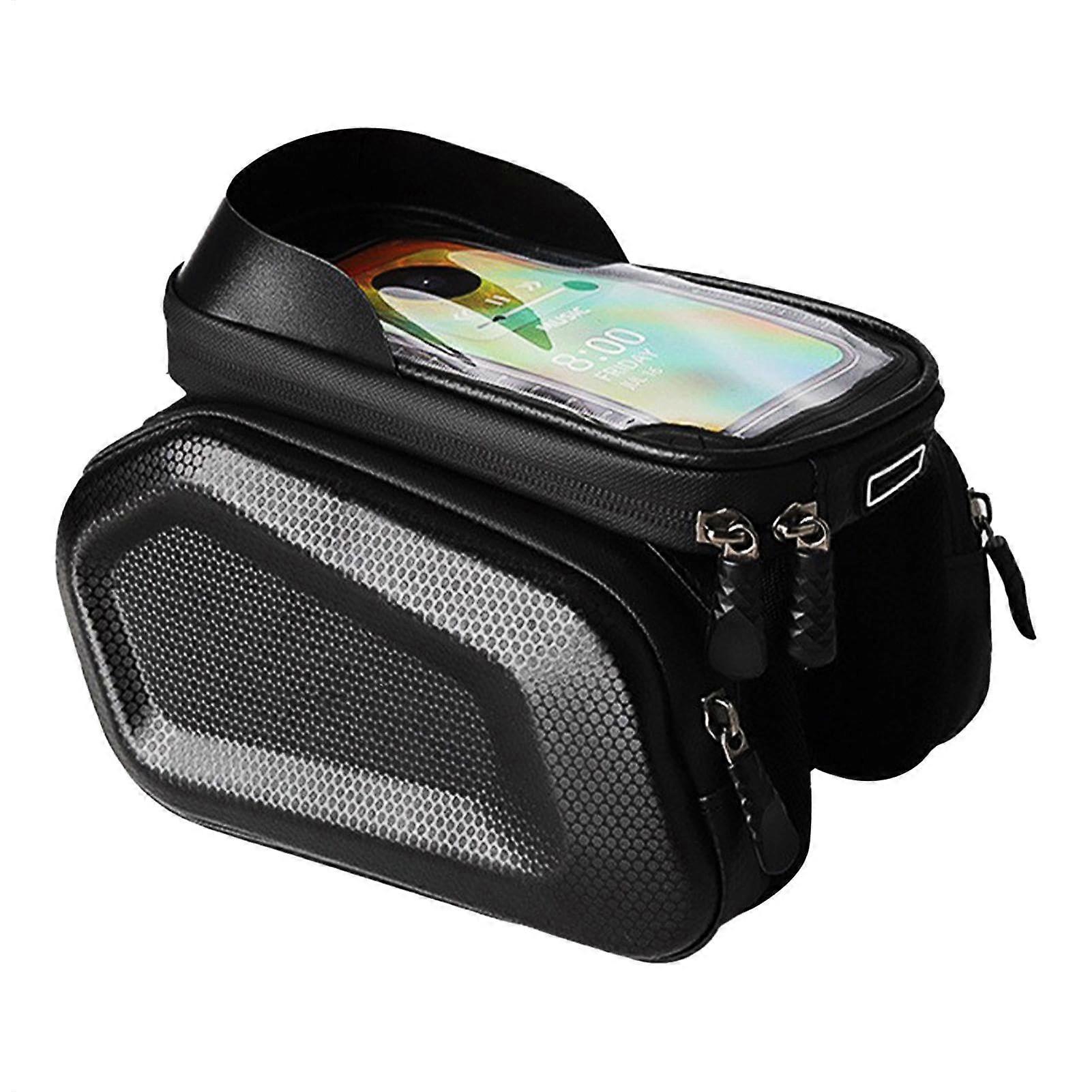 Bicycle Storage Bag Waterproof Phone Pouch For Bike, Durable Phone Holder, 256 g, Dual-Layer Wallet And Phone Compartments