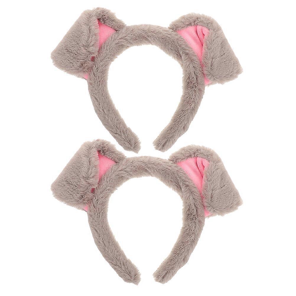 Plush Dog Ears Headband Soft & Comfortable Hairband for Adults, Ideal for Halloween Costume Party Cosplay and Daily Wear