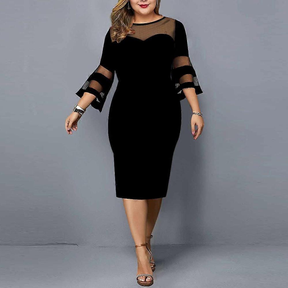 Rochie de vară pentru femei Mesh Splicing Plus Size Rochii Rochii de șold