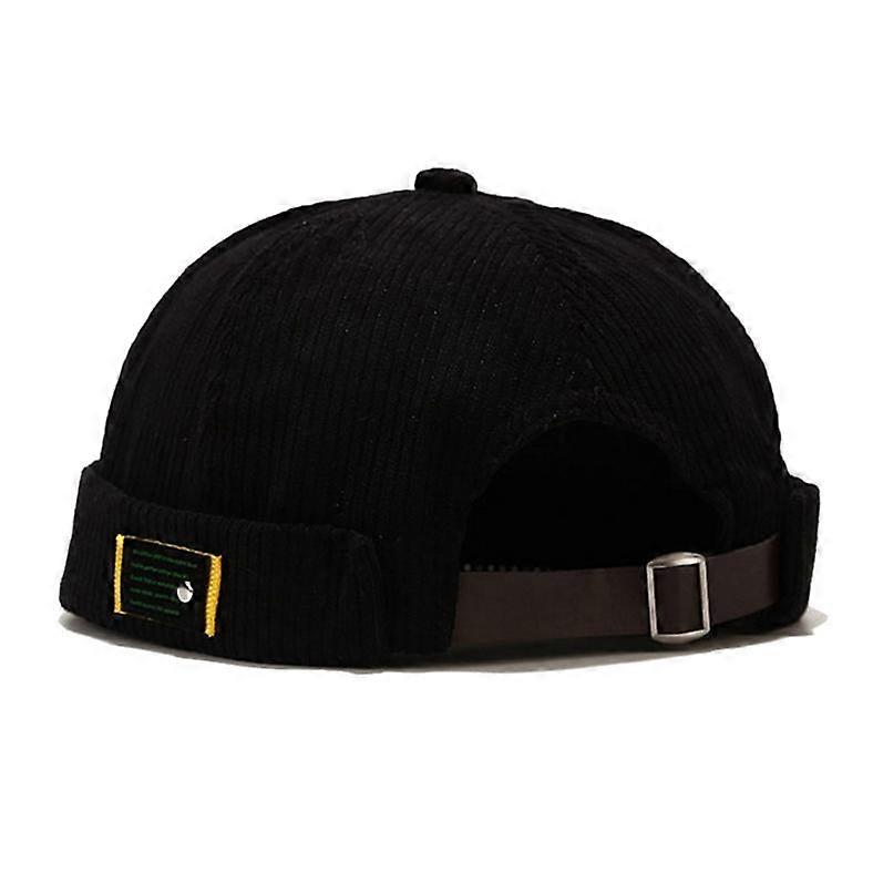 Unisex Personality Labeling Corduroy Hat Retro Hat