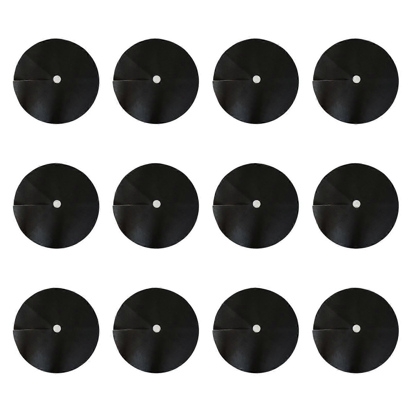 12 Pack Garden Mulch Mats, Colorful Plant Protectors, 42 cm Diameter, Weed Control, Landscape Fabric for Outdoor Use