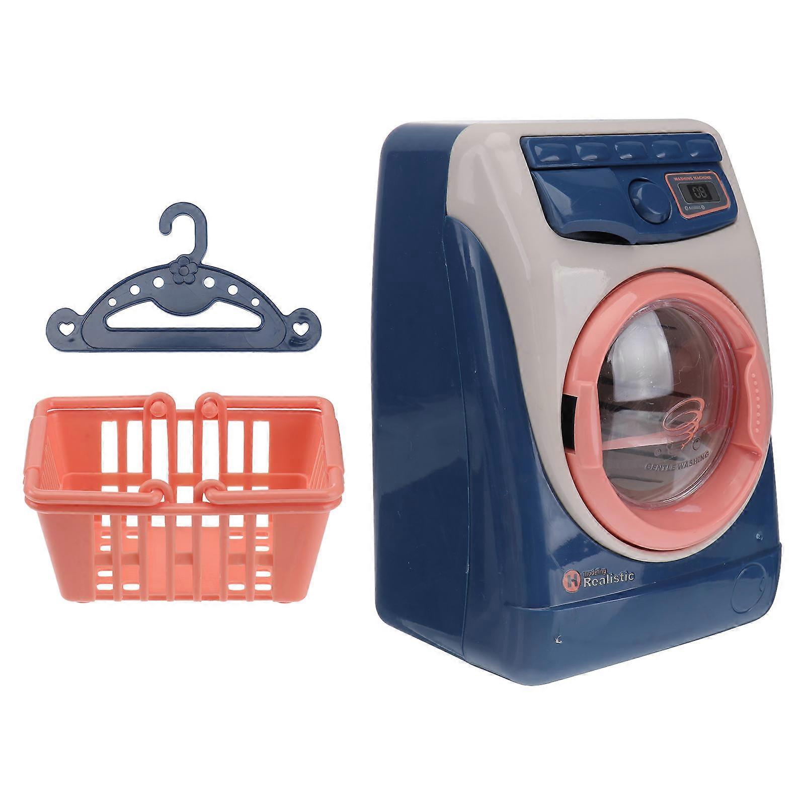 Mini Washing Machine Toy Electric Square Simulated Washing Machine For Kids Role-Playing 14X10X8CM 1Pc