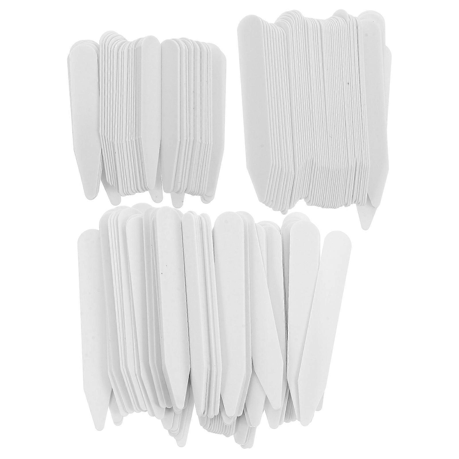 200pcs Plastic White Collar Stays Bones Stiffeners in 3 Sizes