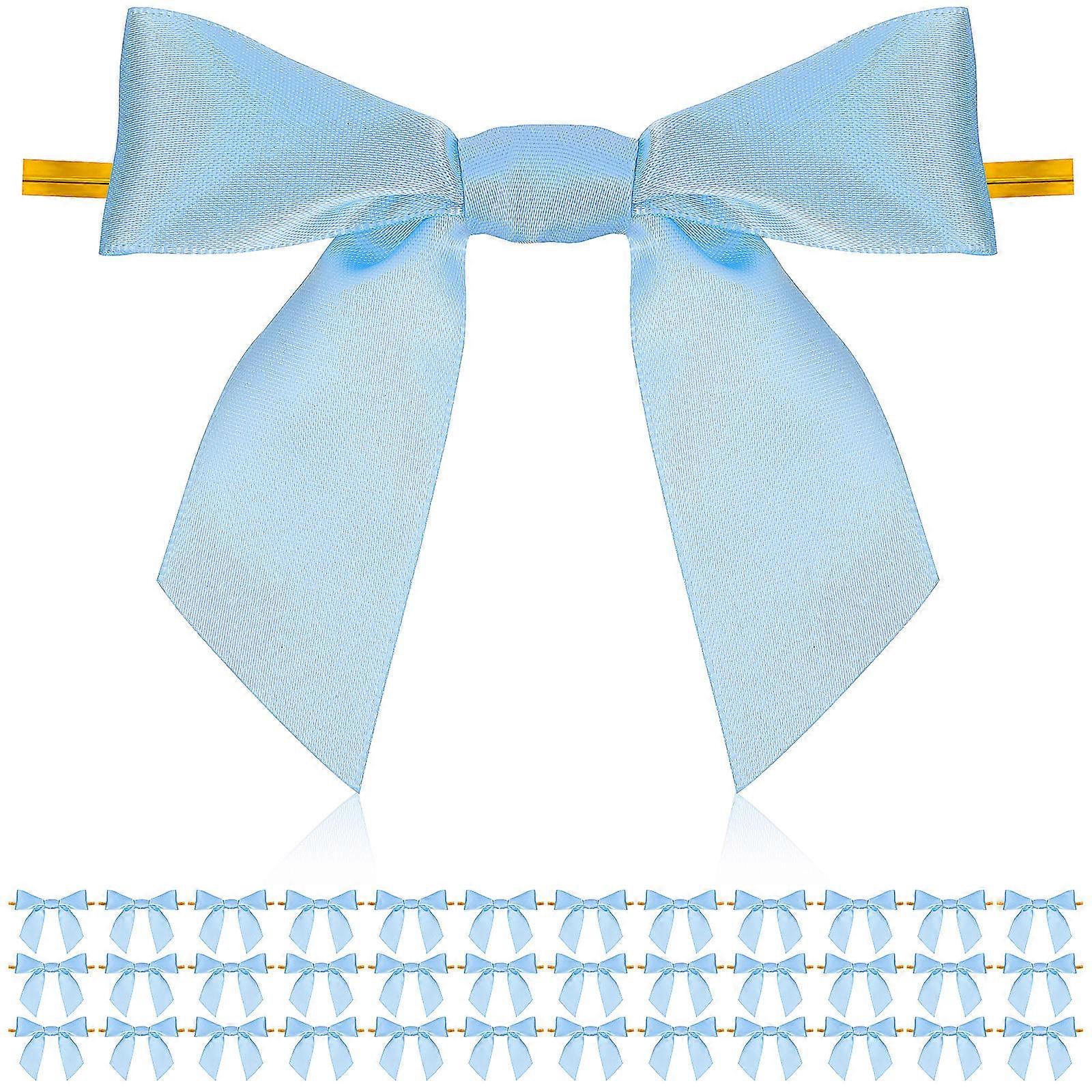 Tiny Bows Decorative Sealing Bows Sky-Blue present Wrapping 50Pcs