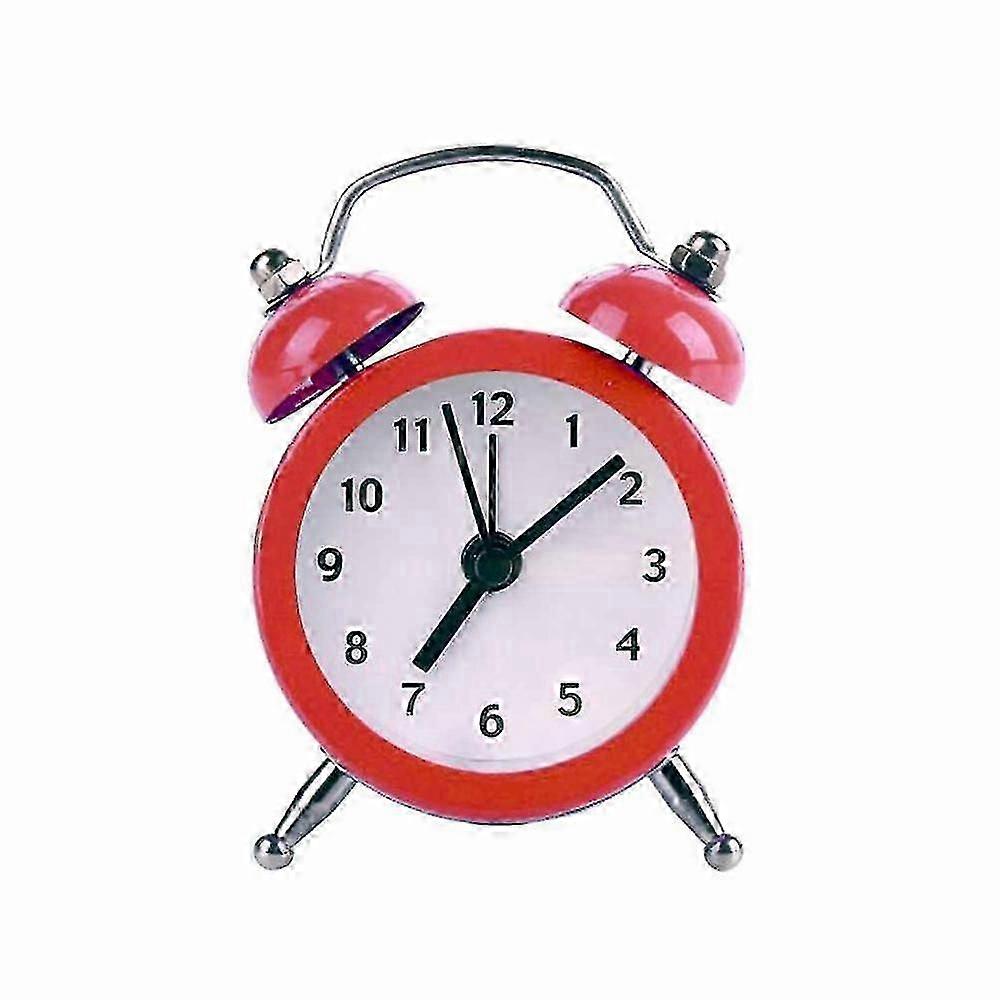 Round Clock Desktop Table Bedside Clocks Kids Adults Travel