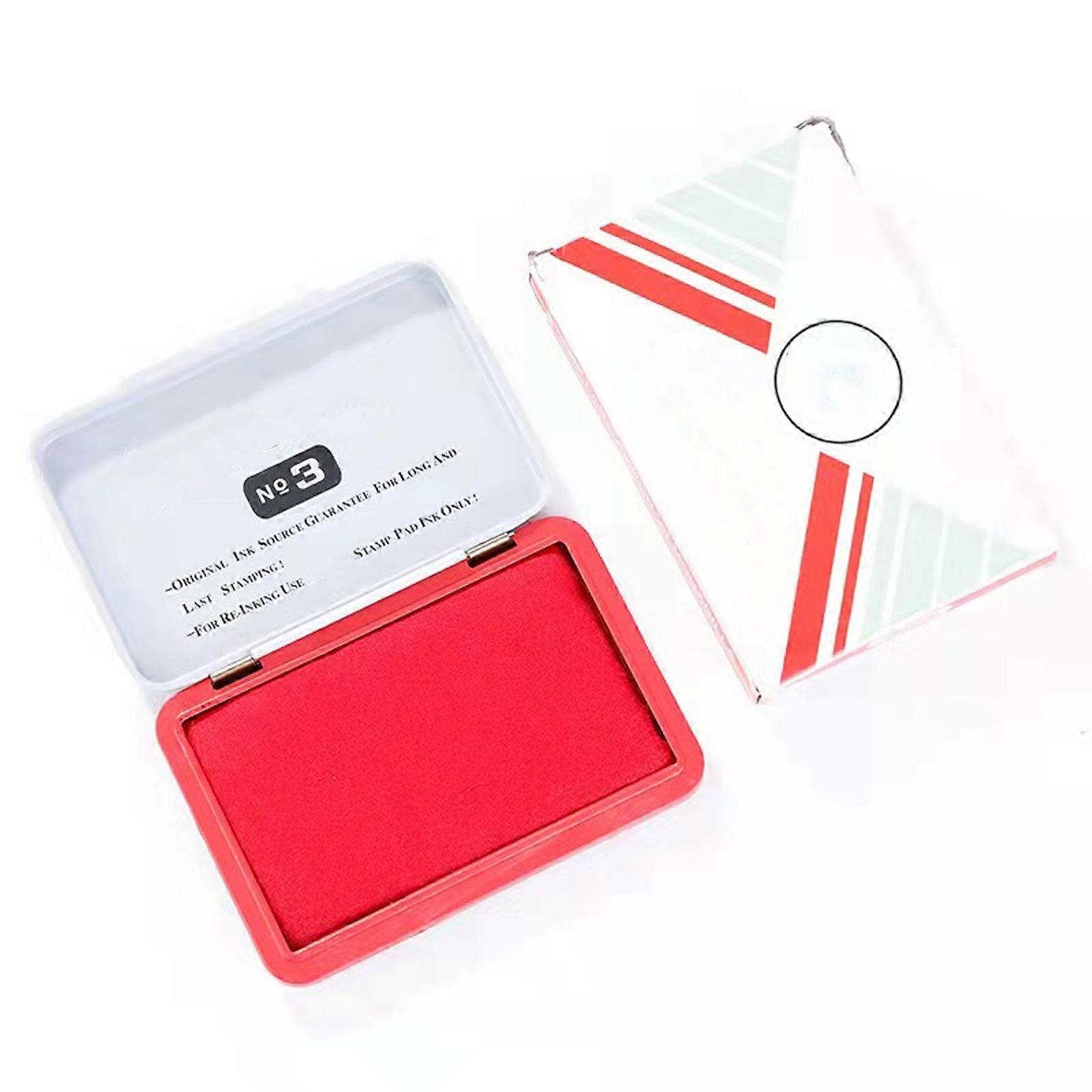 Office Business Stamp Ink Pad Finger Printing Ink Pad Quick Drying Ink For Office Financial Documents Contracts Checks red