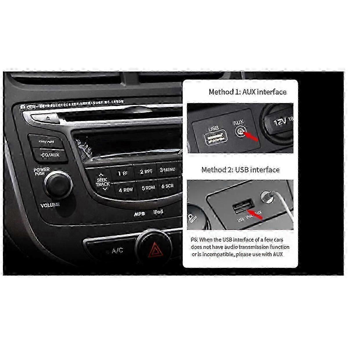 Bluetooth Audio Receiver Aux Wireless Headset for Multi-Function Car System